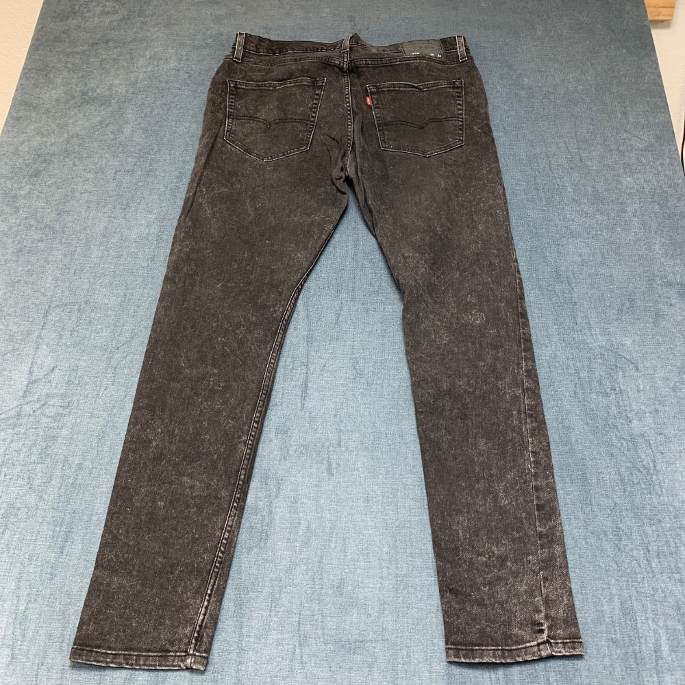 Vintage Levi's 512 Jeans Mens 36x34 Black Denim Dark Wash Everyday Wear Outdoor